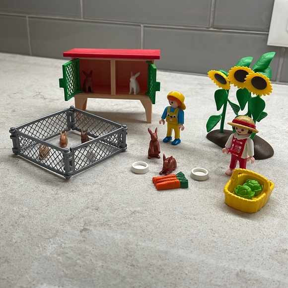 Playmobil Toys Playmobil Set 375 Rabbit Hutch With Cats Poshmark